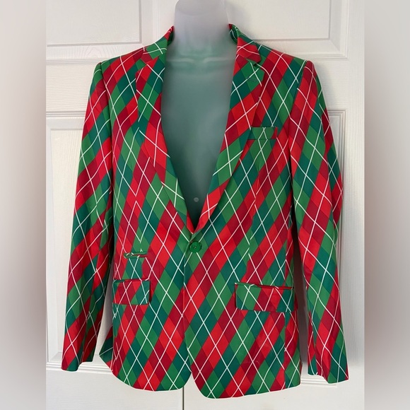 Suslo Couture Other - Suslo Couture Blazer Jacket Green Red NWT size Small size 38
